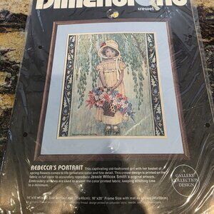 DIMENSIONS Crewel Kit 1297 Rebecca's Portrait Open Bag Jessie Willcox Smith 1985